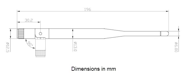 Mechanical Drawing - Siretta Delta 6C Antennas